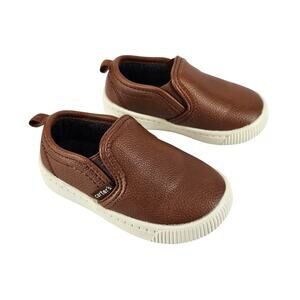 CARTER'S TODDLER BOY'S CASUAL BROWN / CREAM SLIP-ON SHOESIZE 5 MONTHS5 Months